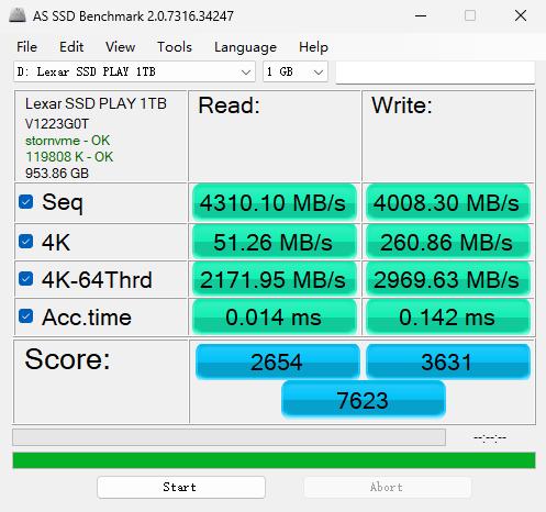 Lexar雷克沙PLAY 2230固态硬盘简评