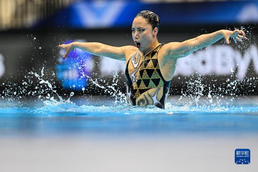 游泳世锦赛:花样游泳——女子自由自选决赛:日本选手夺冠