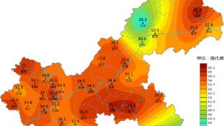 重庆大部地区气温明显回升 多地超35℃