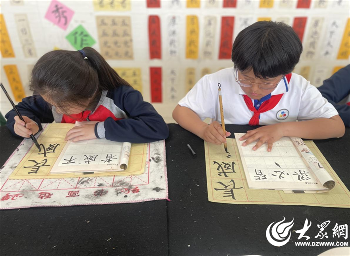 书法写人生 墨香飘校园 广饶县开展同和小学软笔书法比赛活动