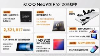 iQOO Neo9S Pro上架开售