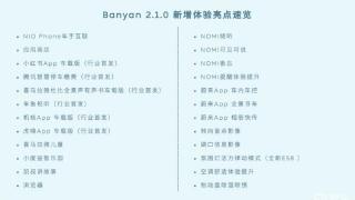 蔚来Banyan 2.1.0版本正式推送