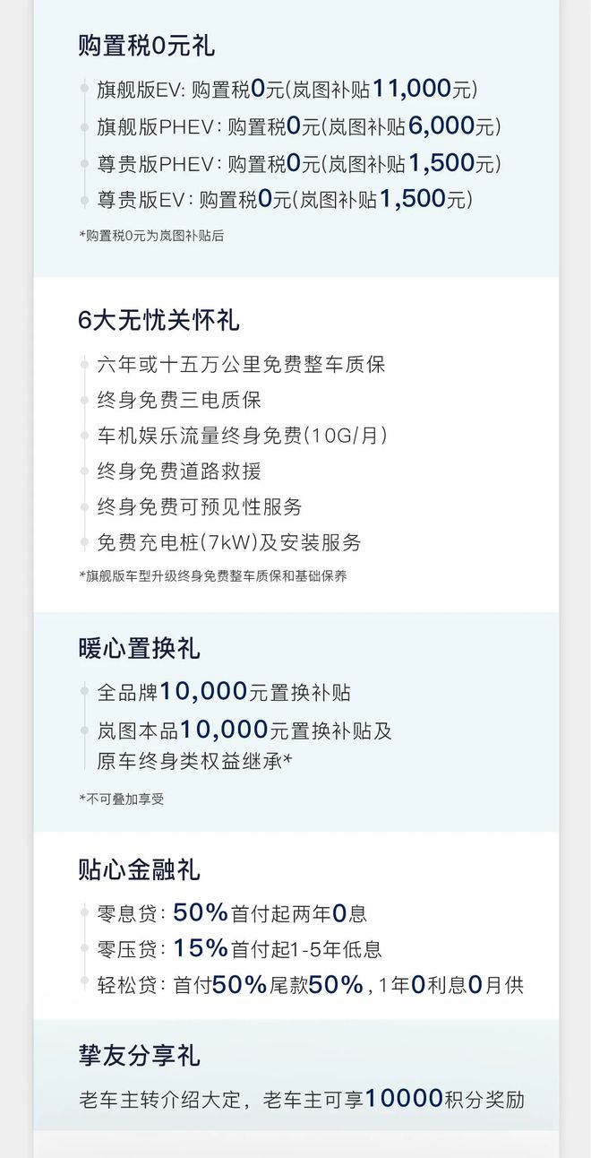 新岚图梦想家1月权益公布，原价33.99万元起